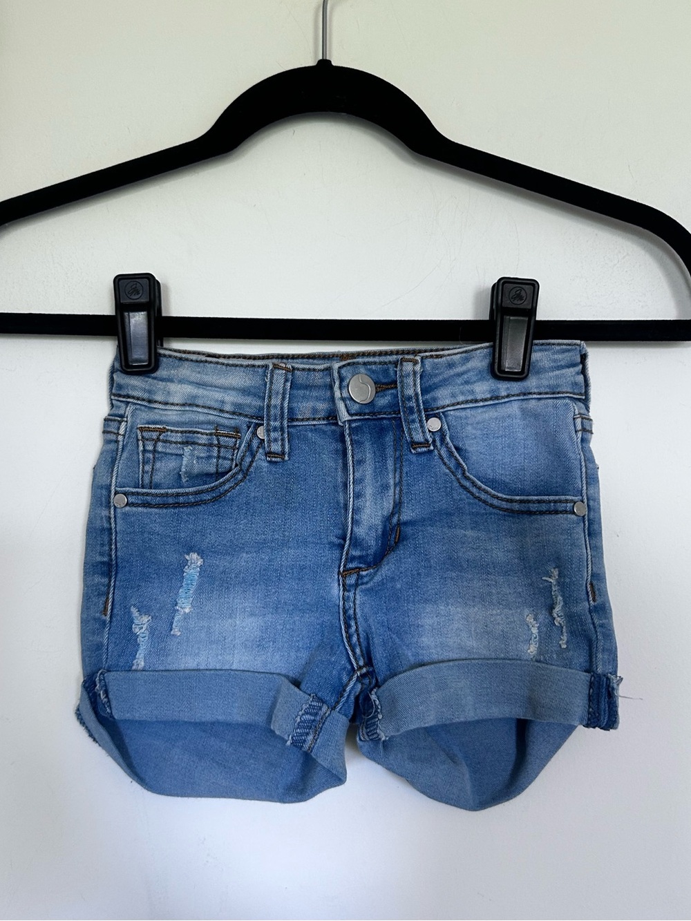 Joes Jeans Little Kids Lightly Distressed Denim Shorts Size 7 Youth